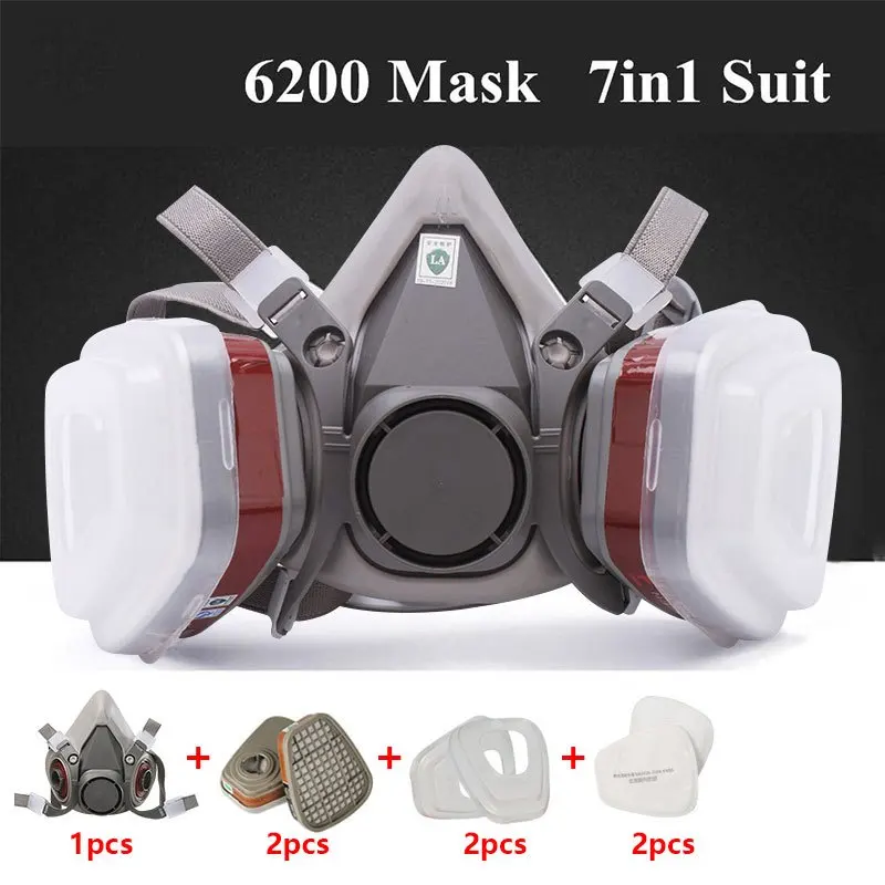 Sheet Face Mask Pack - Demi-masque anti-gaz 7 en 1 avec