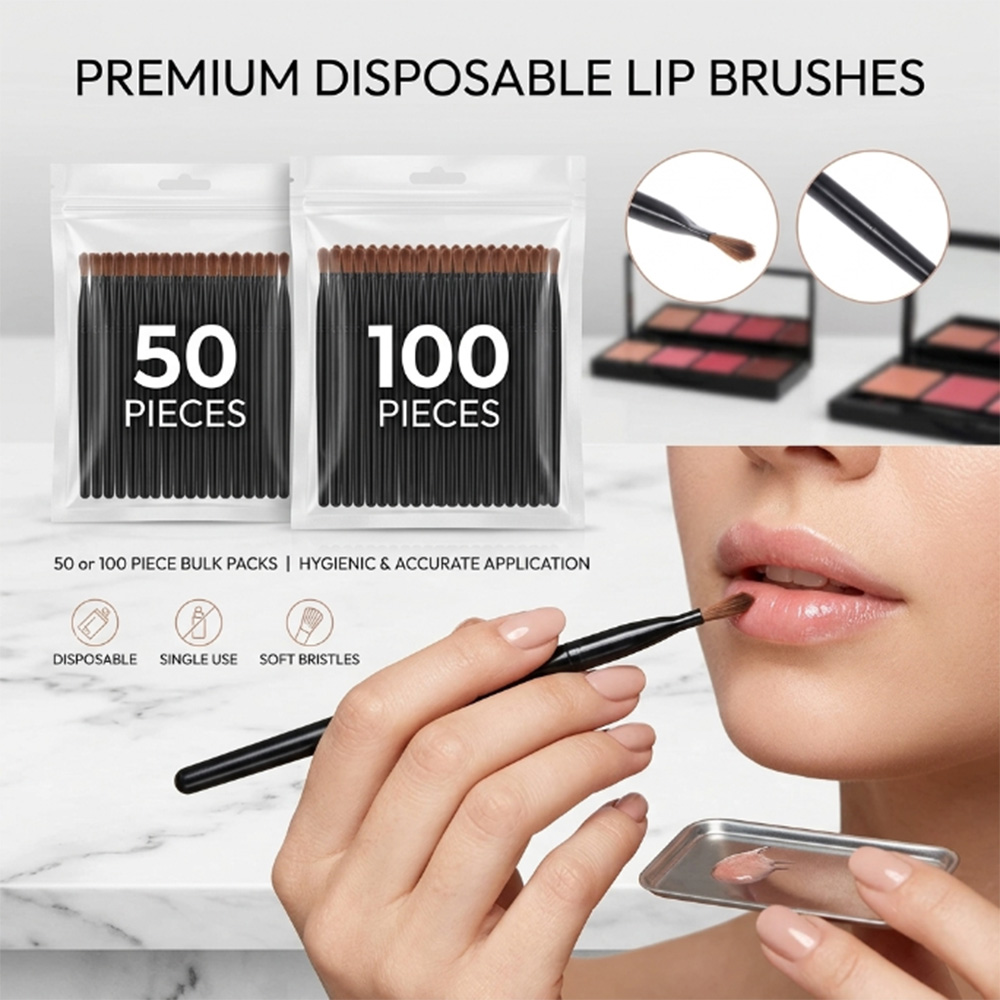 Beauty In Makeup - Ensemble de pinceaux à lèvres jetables,