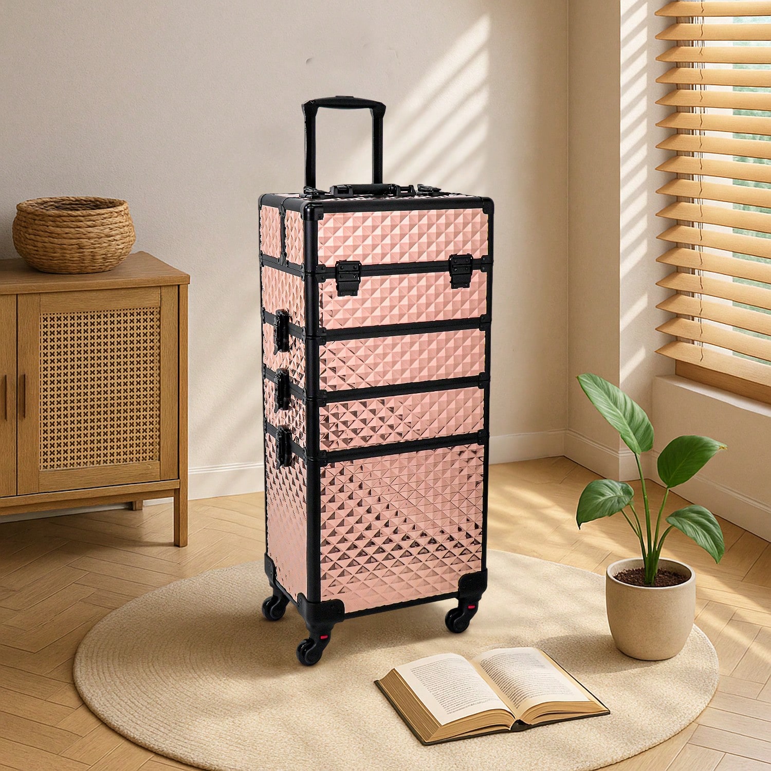 Makeup Organizer - Valise de maquillage à roulettes 4