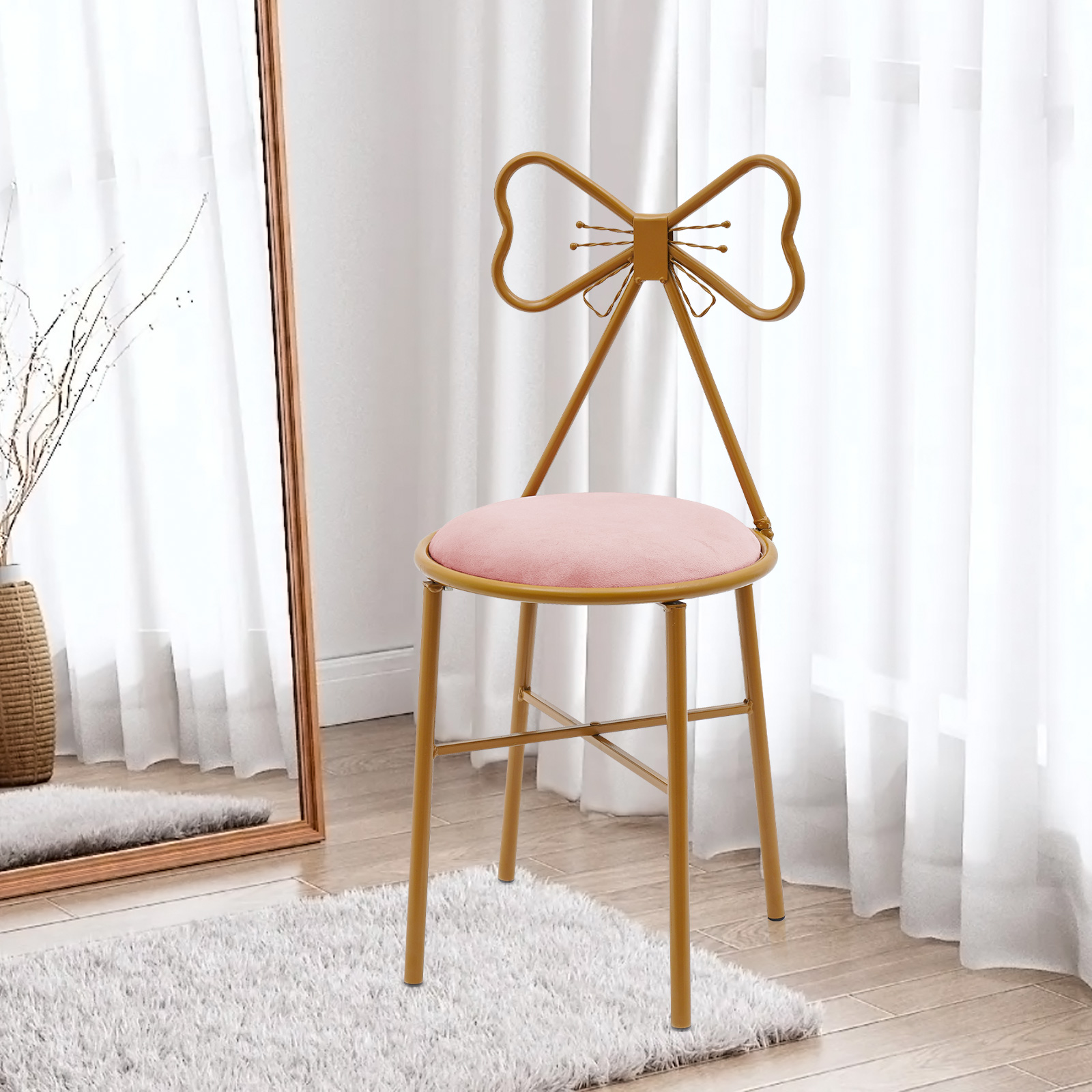 Beauty Makeup Chair - Chaise de vanité moderne avec nœud