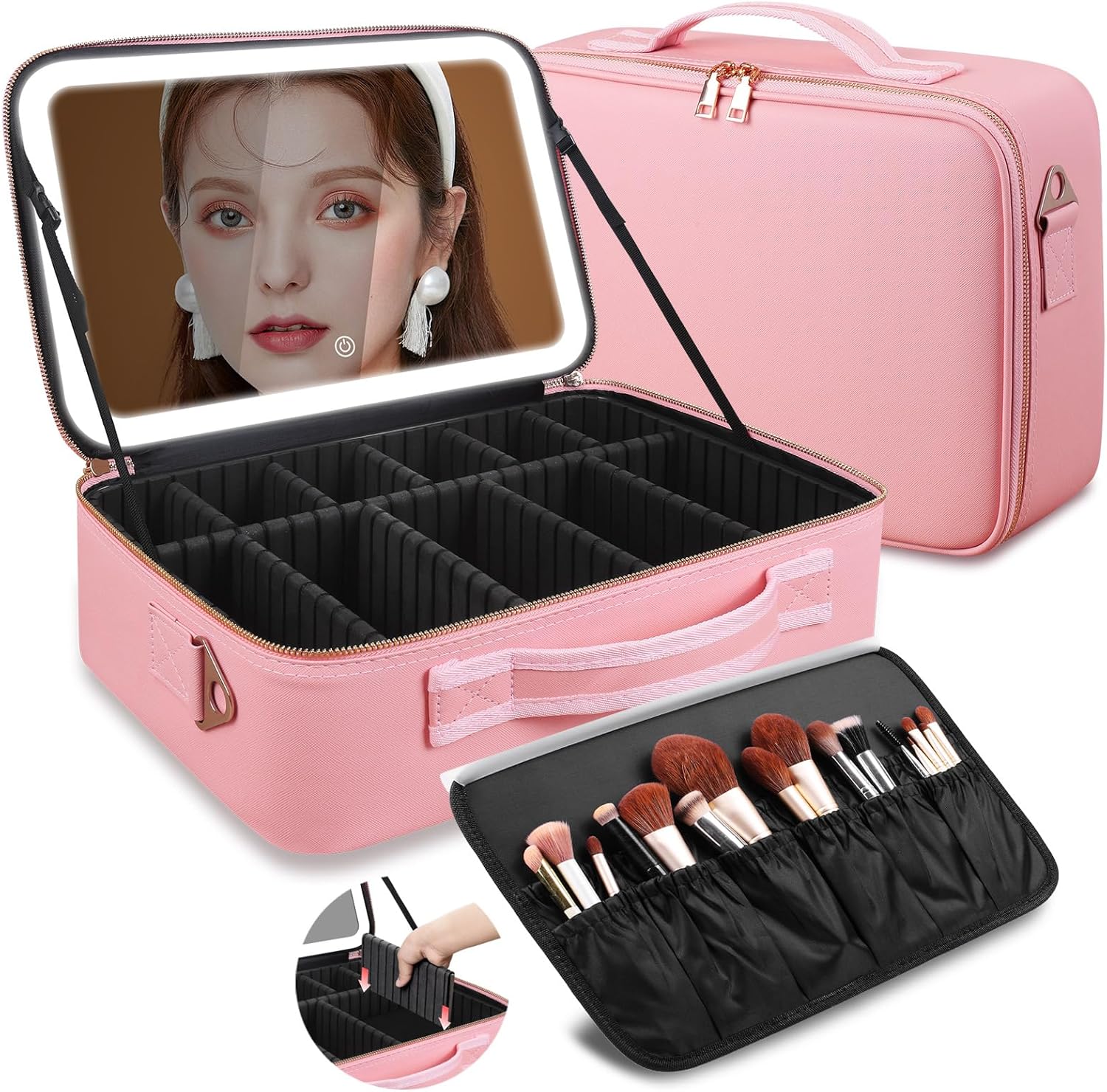 Makeup Organizer - Trousse de maquillage grande capacité 15''x11''