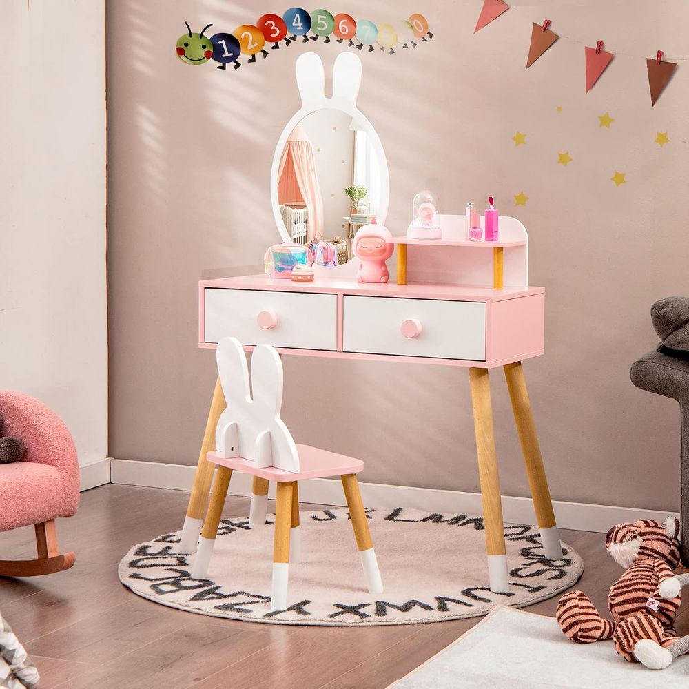EY Kids Vanity, Ensemble table - Beauty Makeup Chair avis et prix