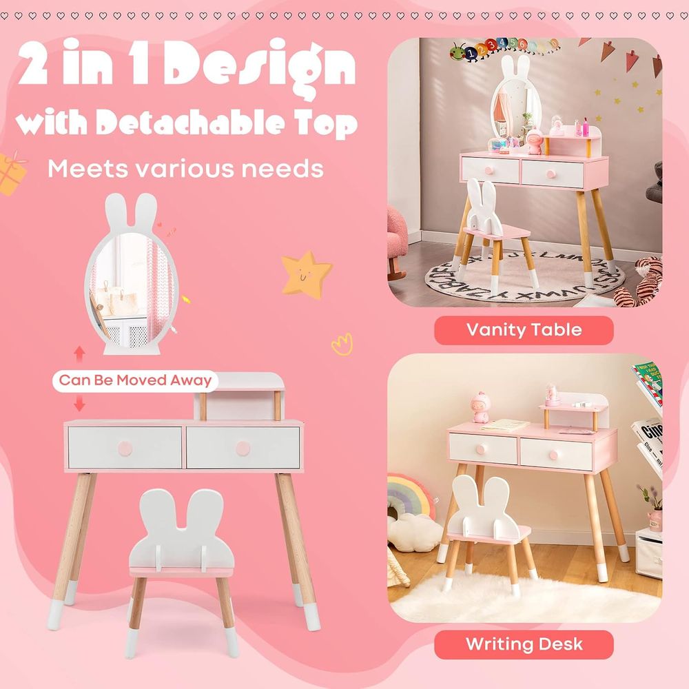 EY Kids Vanity, Ensemble table - Beauty Makeup Chair avis et prix