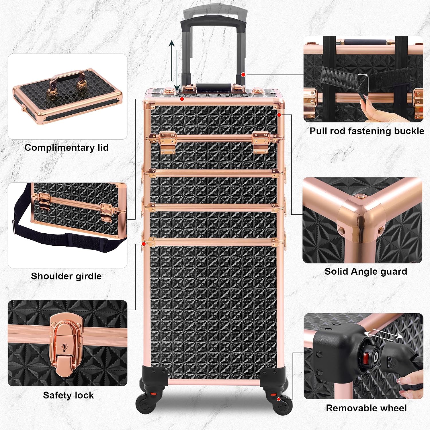 Valise de maquillage à roulett - Makeup Organizer avis et prix