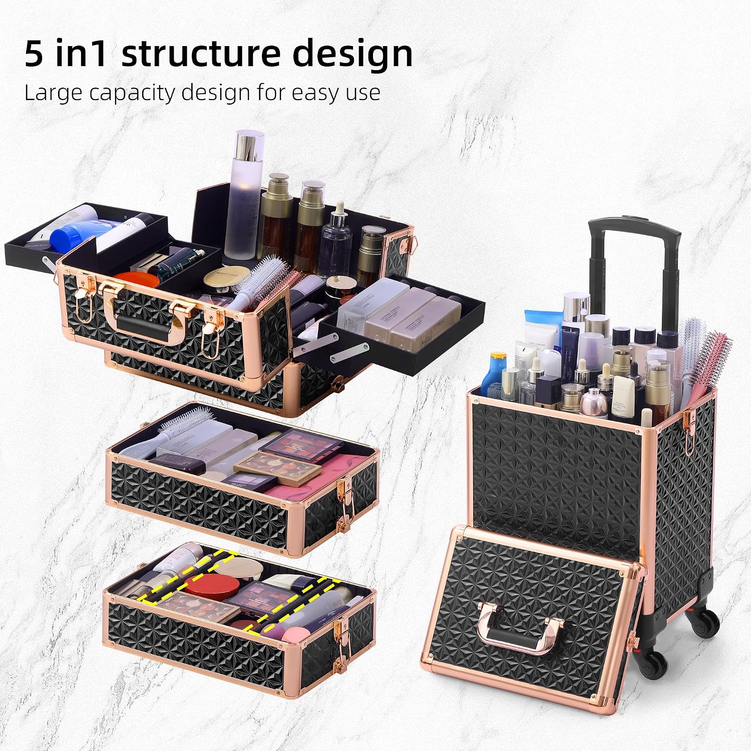 Valise de maquillage à roulett - Makeup Organizer avis et prix