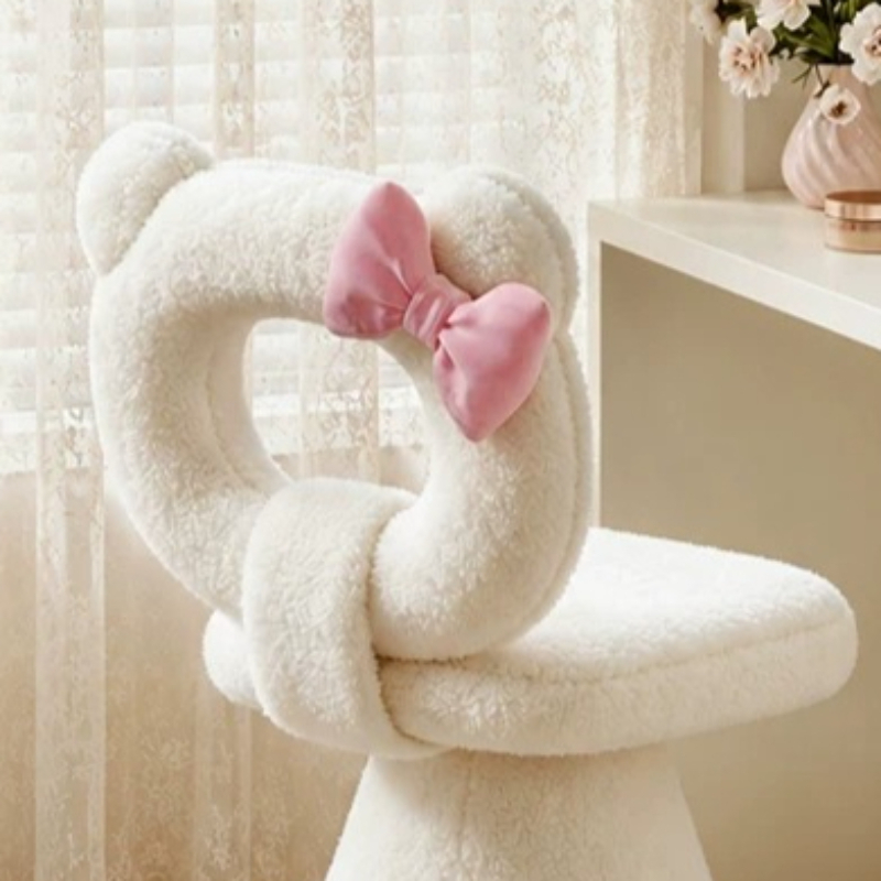 Tabouret de coiffeuse rose en  - Beauty In Makeup avis et prix