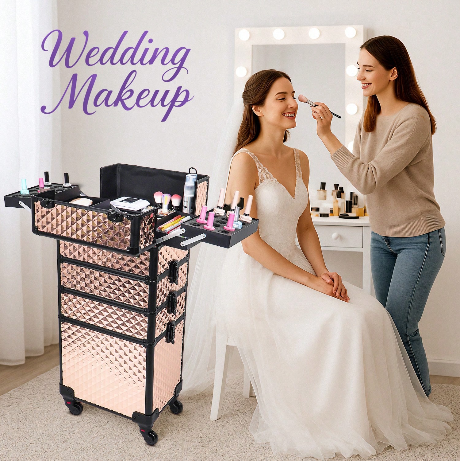 Valise de maquillage à roulett - Makeup Organizer avis et prix