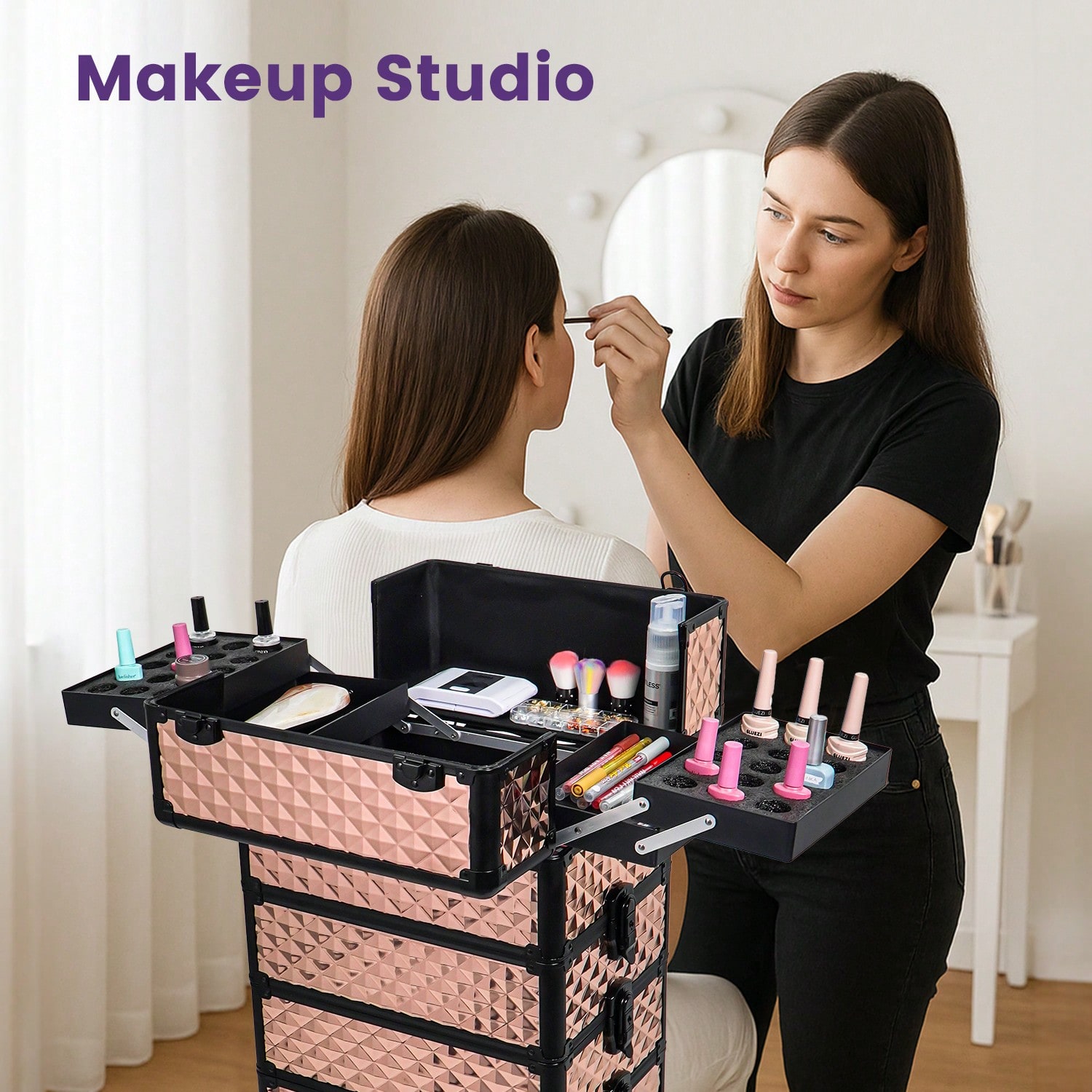 Valise de maquillage à roulett - Makeup Organizer avis et prix